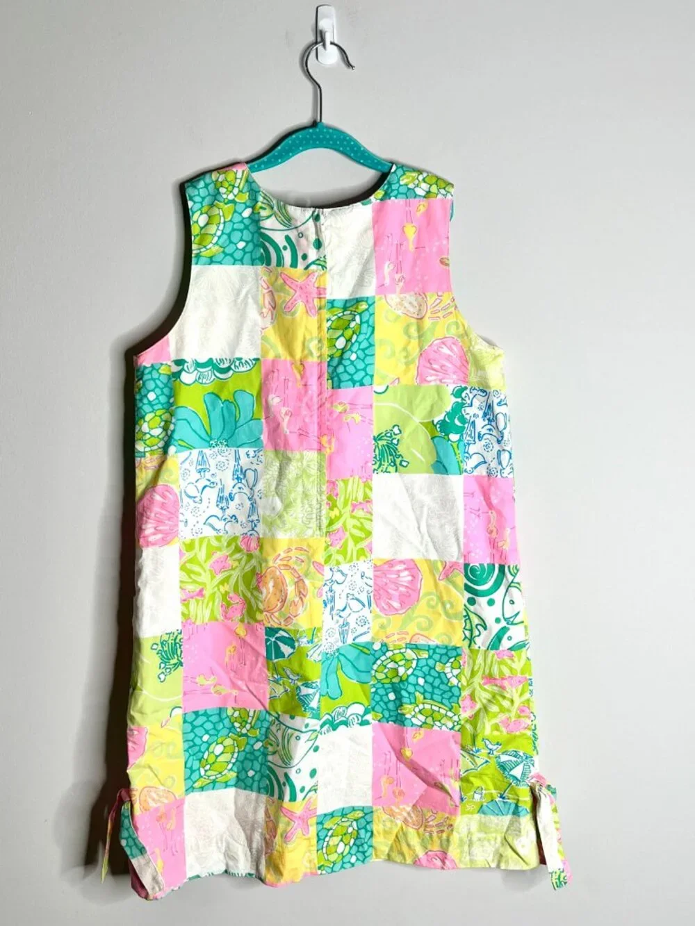 Lilly Pulitzer Girls' Patchwork Shift Dress Crazy Quilt Pattern Shift Preppy 14